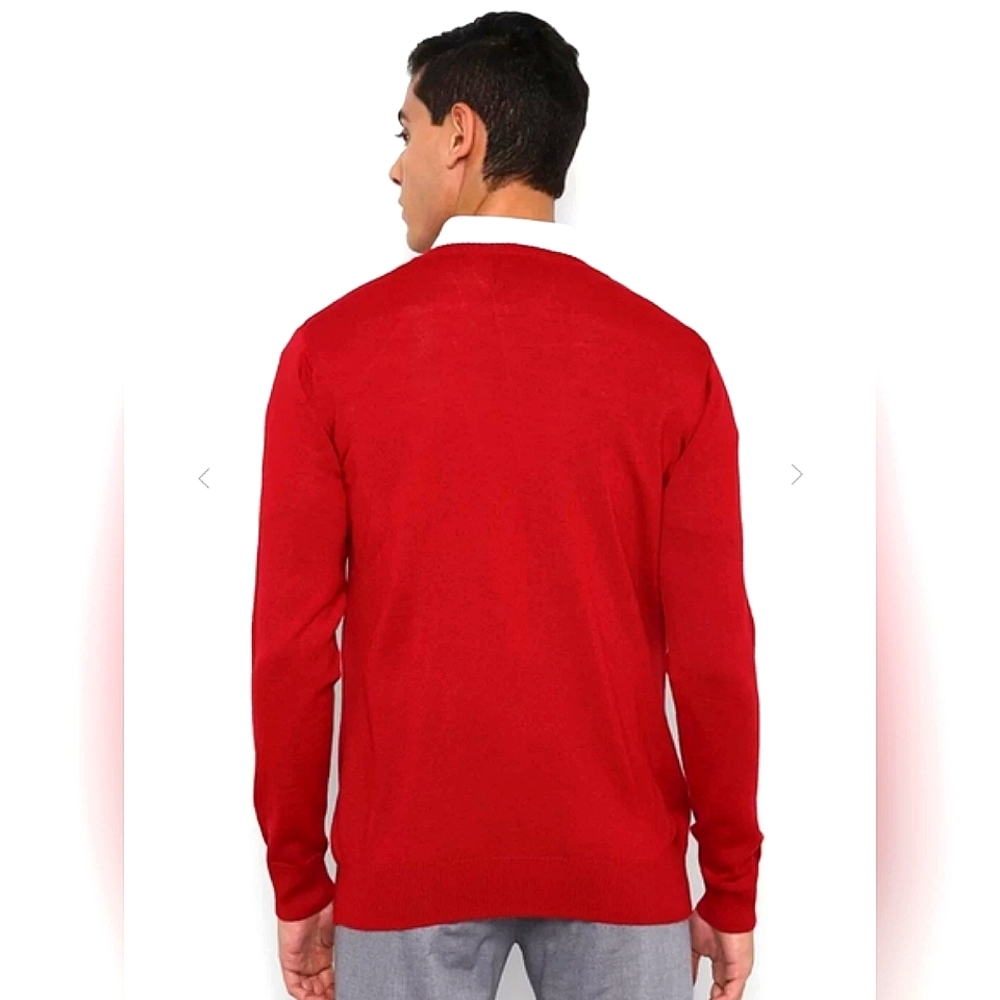 🆕️ Red Allen Solly 100% Merino Wool Sweater - Picture 12 of 12